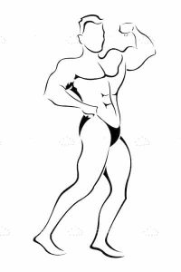 Male Bodybuilder in Sketch Style - Vectorjunky - Free Vectors, Icons
